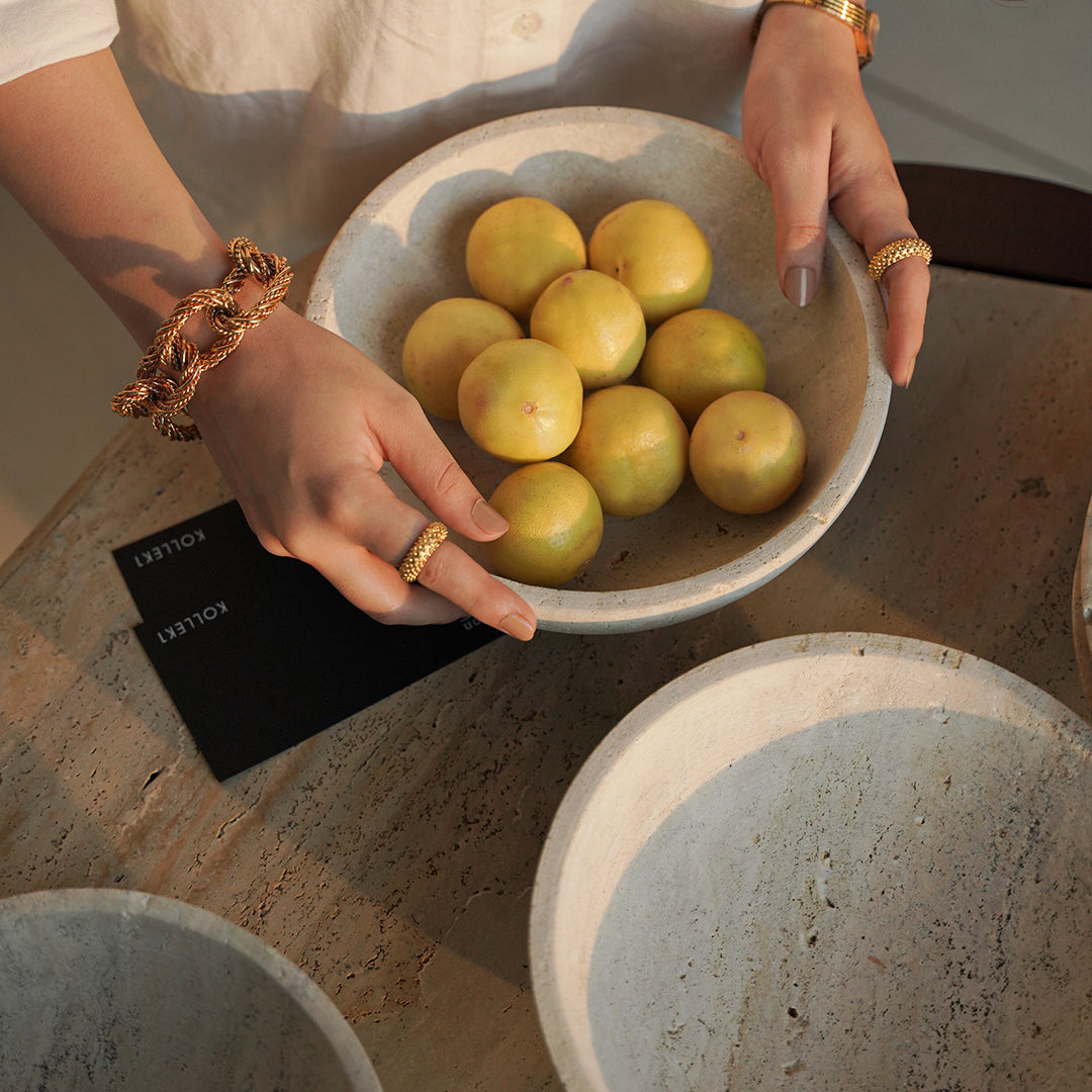 THE TRADITIONAL TRAVERTINE BOWL