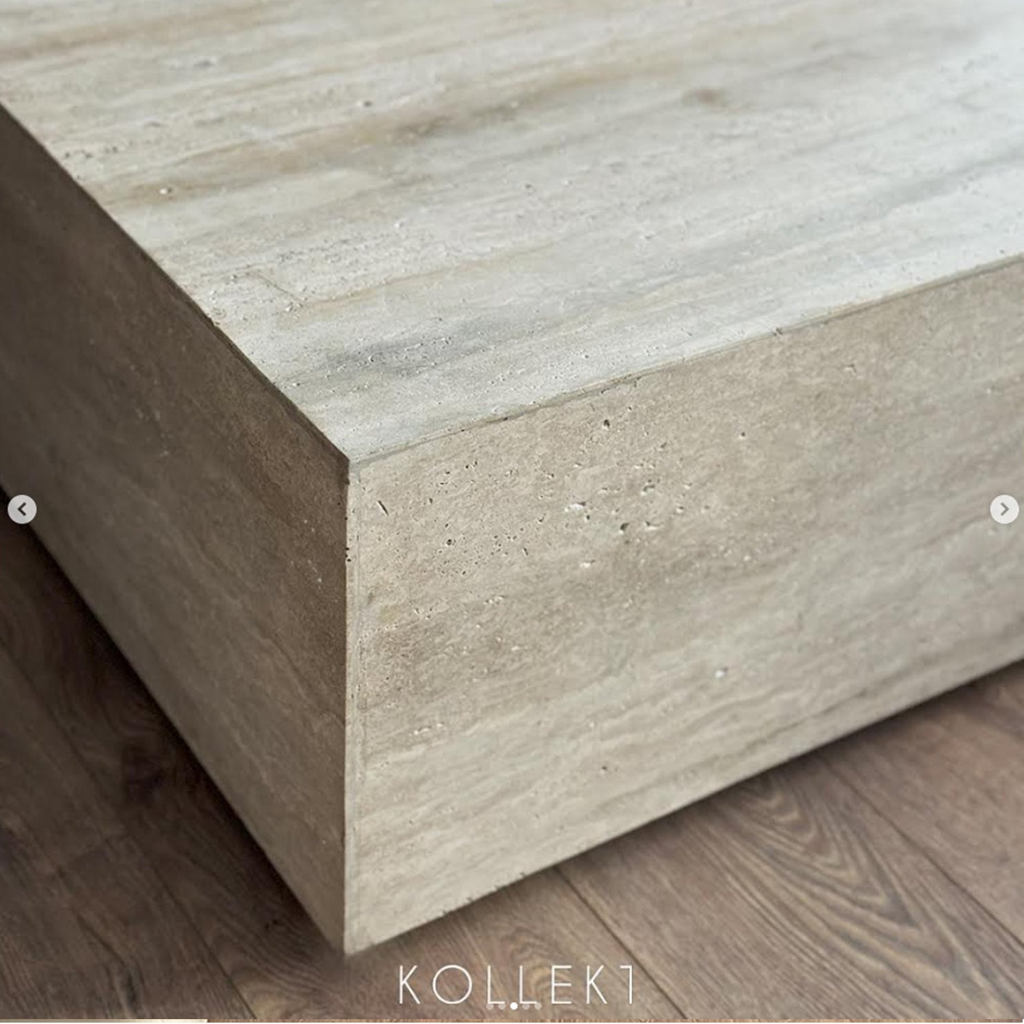 THE LUCCA BLOCK TRAVERTINE TABLE