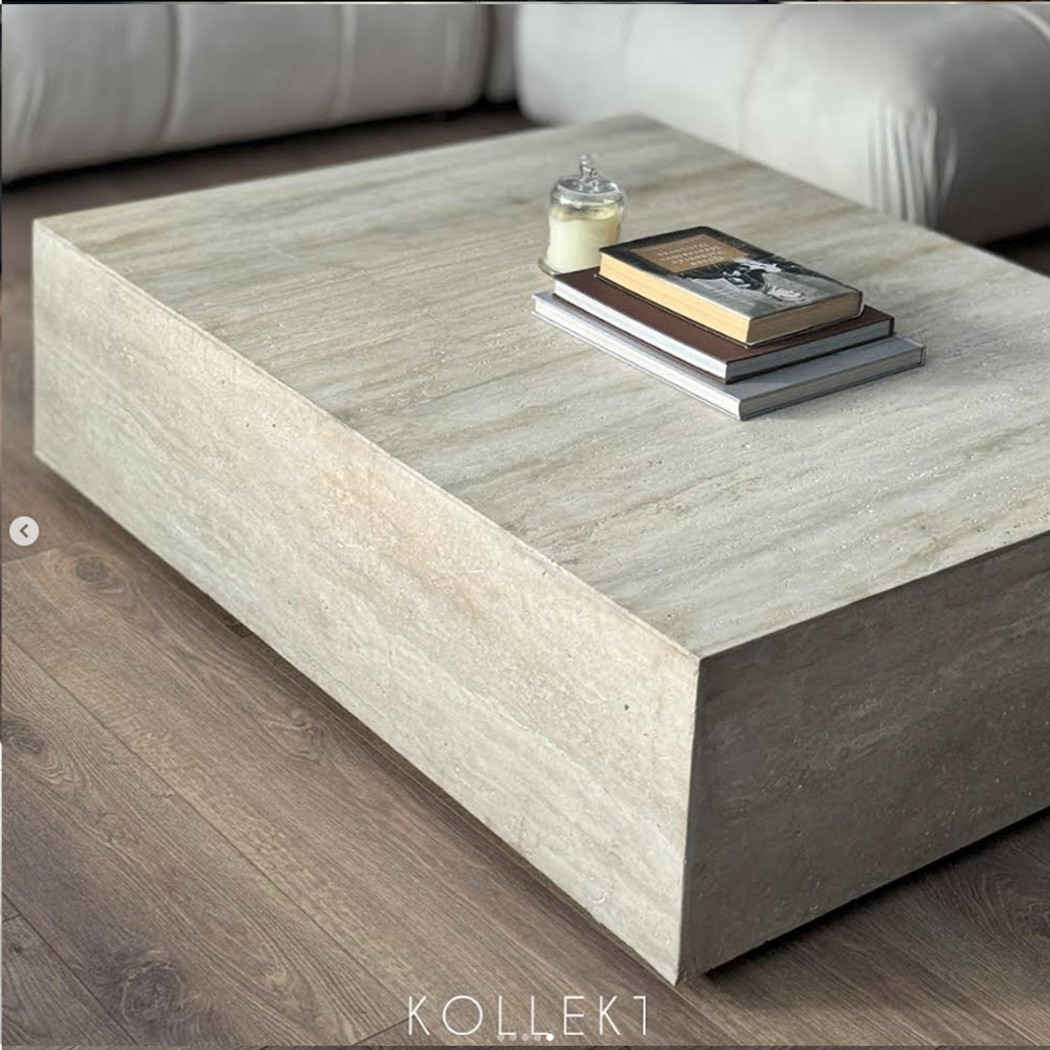 THE LUCCA BLOCK TRAVERTINE TABLE